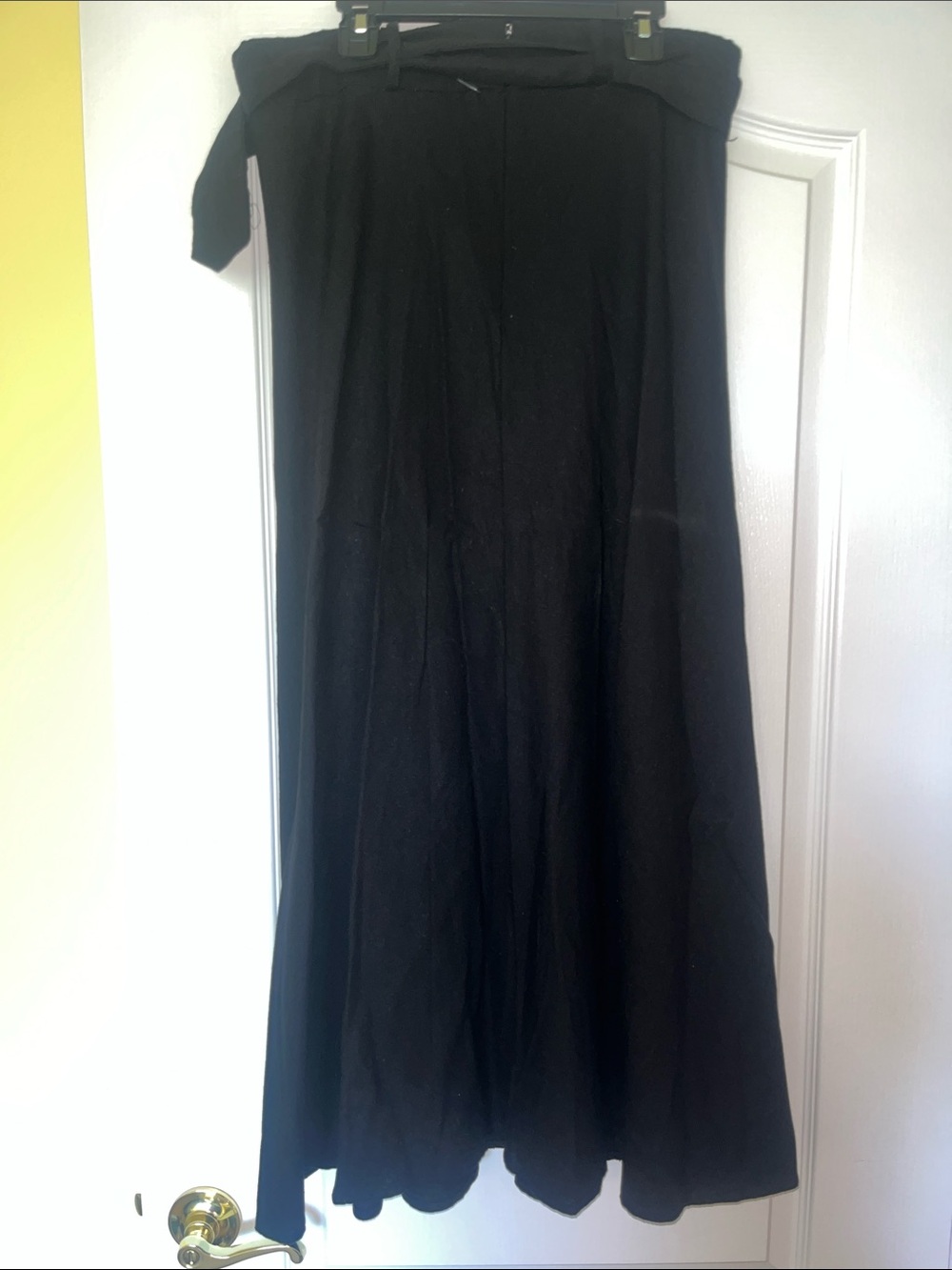 Tahari Black Maxi Skirt with Waist Tie - Picture 4 of 5
